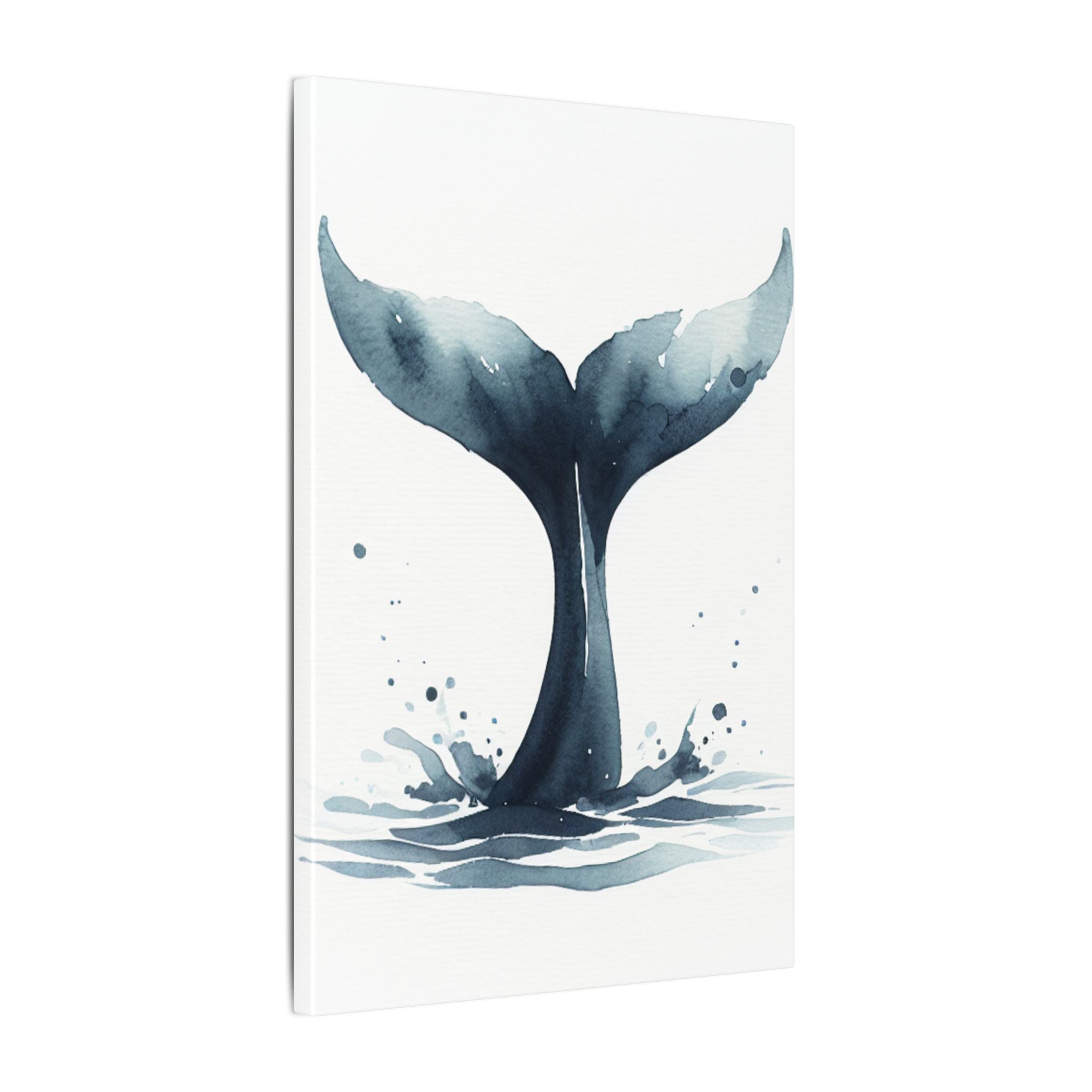Whale Tail Silhouette Canvas