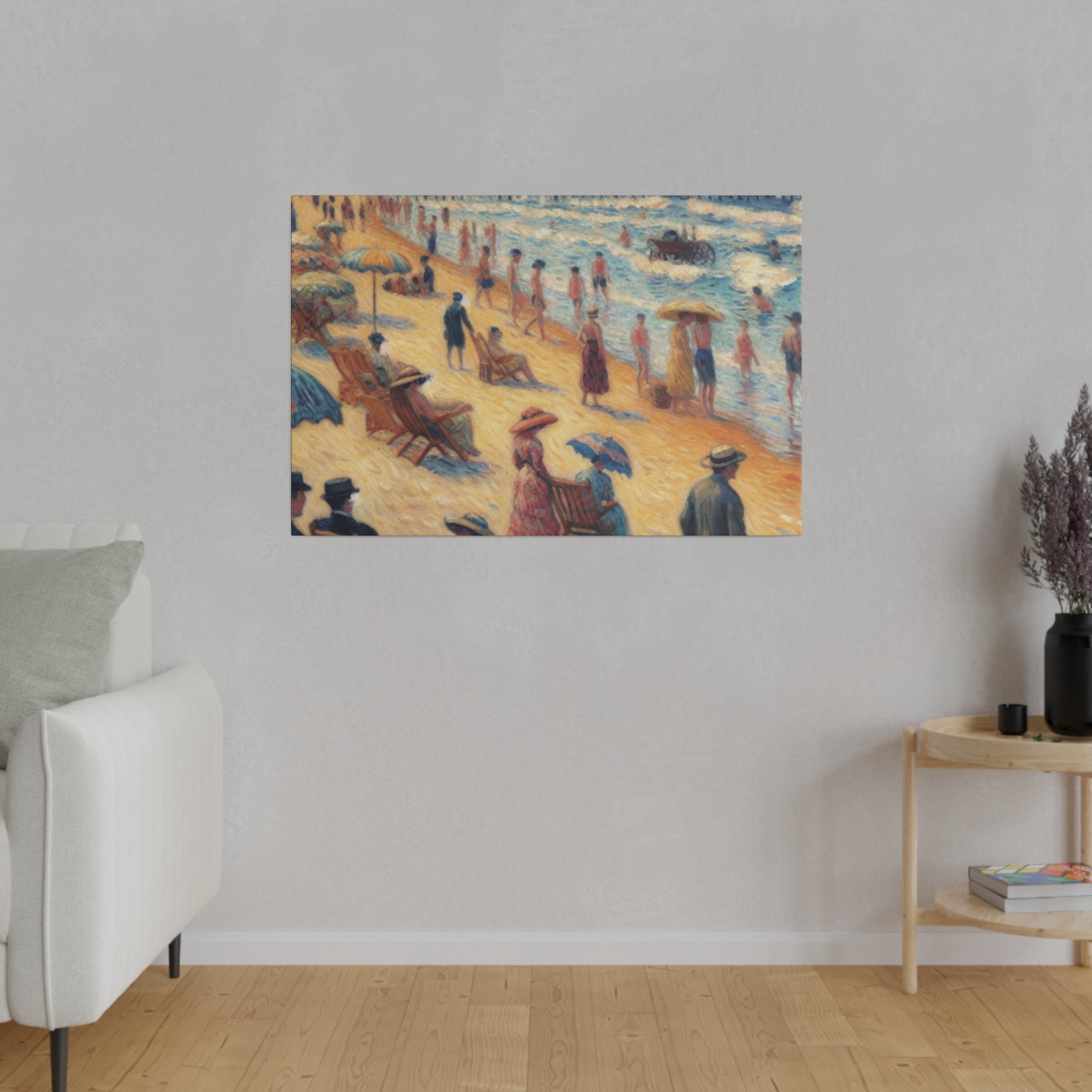 Seashore Nostalgia Beach Painting Canvas