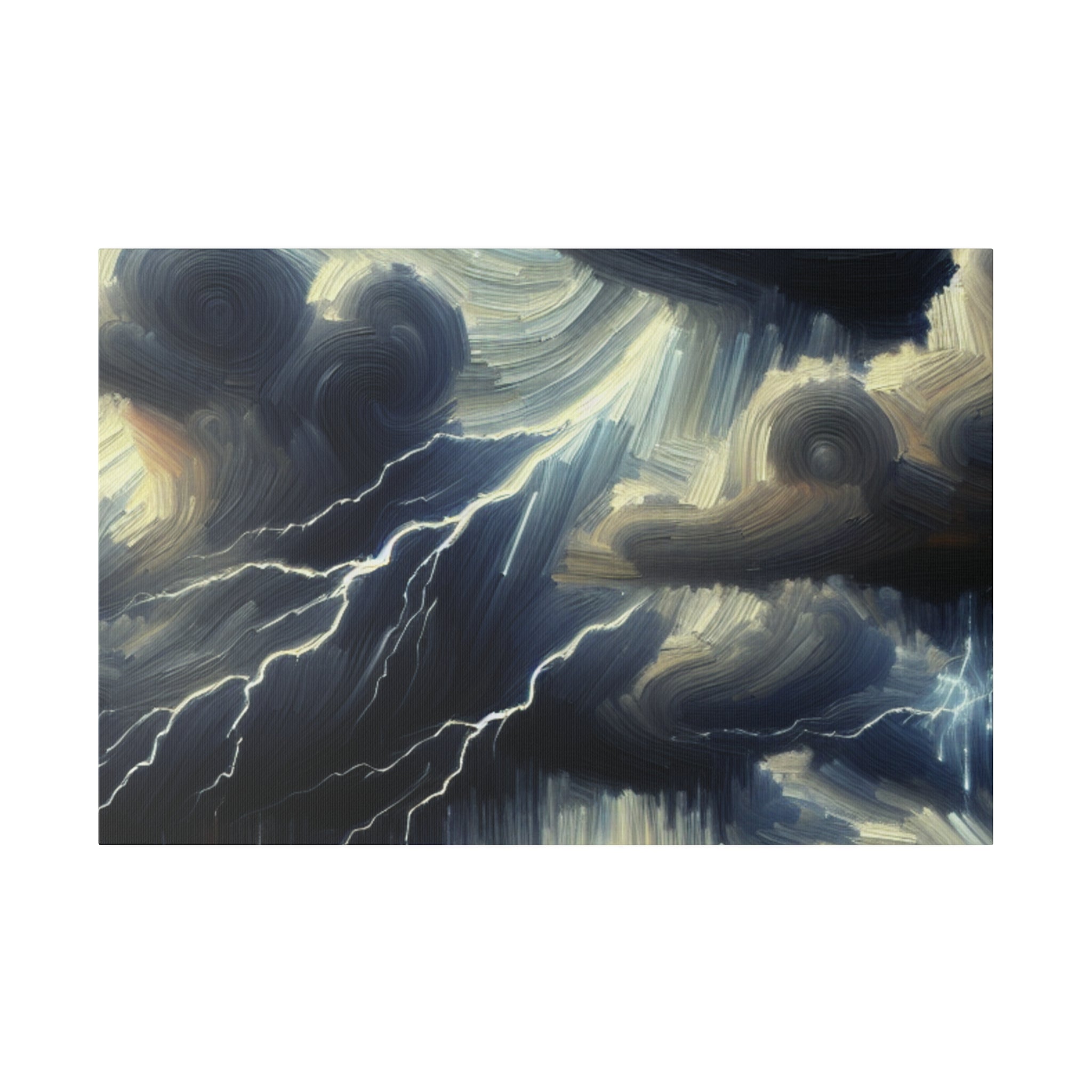 Tempest Heavens Masterpiece Lightning Painting Canvas