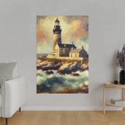 Beacon Illumination Coastal Wall Art Lighthouse Painting Canvas