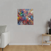 Splatter Art | Rainbow Splash Wall Art | Abstract Painting Canvas