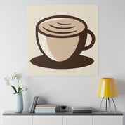 Coffee Artwork | Modern Coffee Cup Decor | Coffee Shop Wall Art Canvas