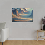 Majestic Swirl Mountain Landscape Painting Canvas