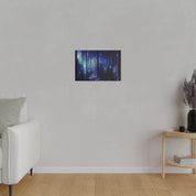 Whispering Blue Timber Symphony Forest Painting Canvas