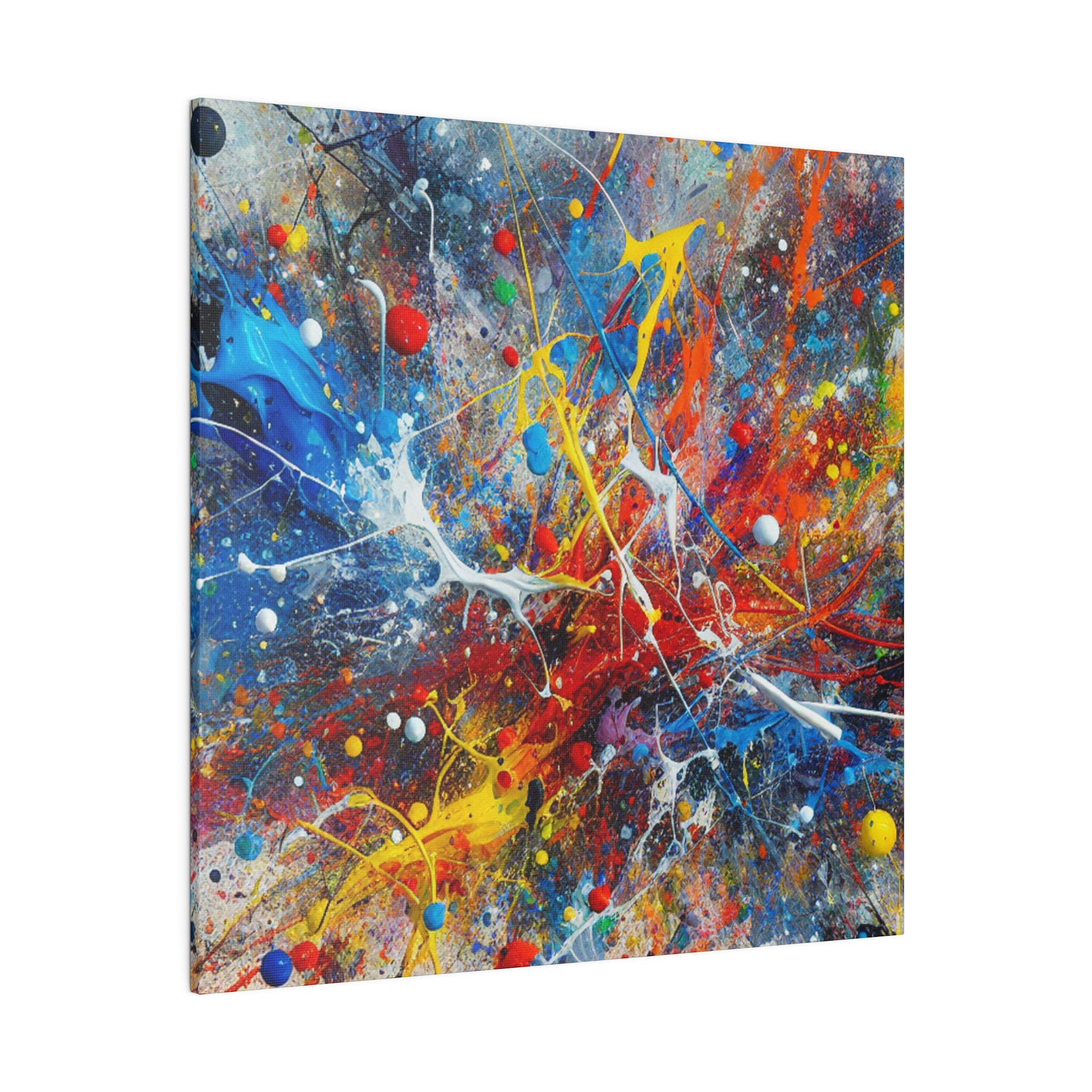 Striking Splatter Art Abstract Painting Canvas