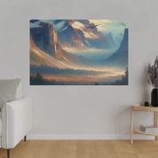 Majestic Swirl Mountain Landscape Painting Canvas