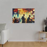 Jazz Revival 1920 Gentlemen's Club Retro Speakeasy Bar Art Canvas