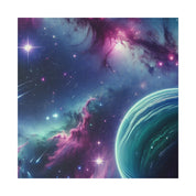 AstroGlow Majestic Nebula Galaxy Space Art Canvas