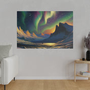 Auroral Frost Lullaby Northern Lights Painting Canvas