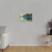 Secluded Serenity Lake Painting Canvas