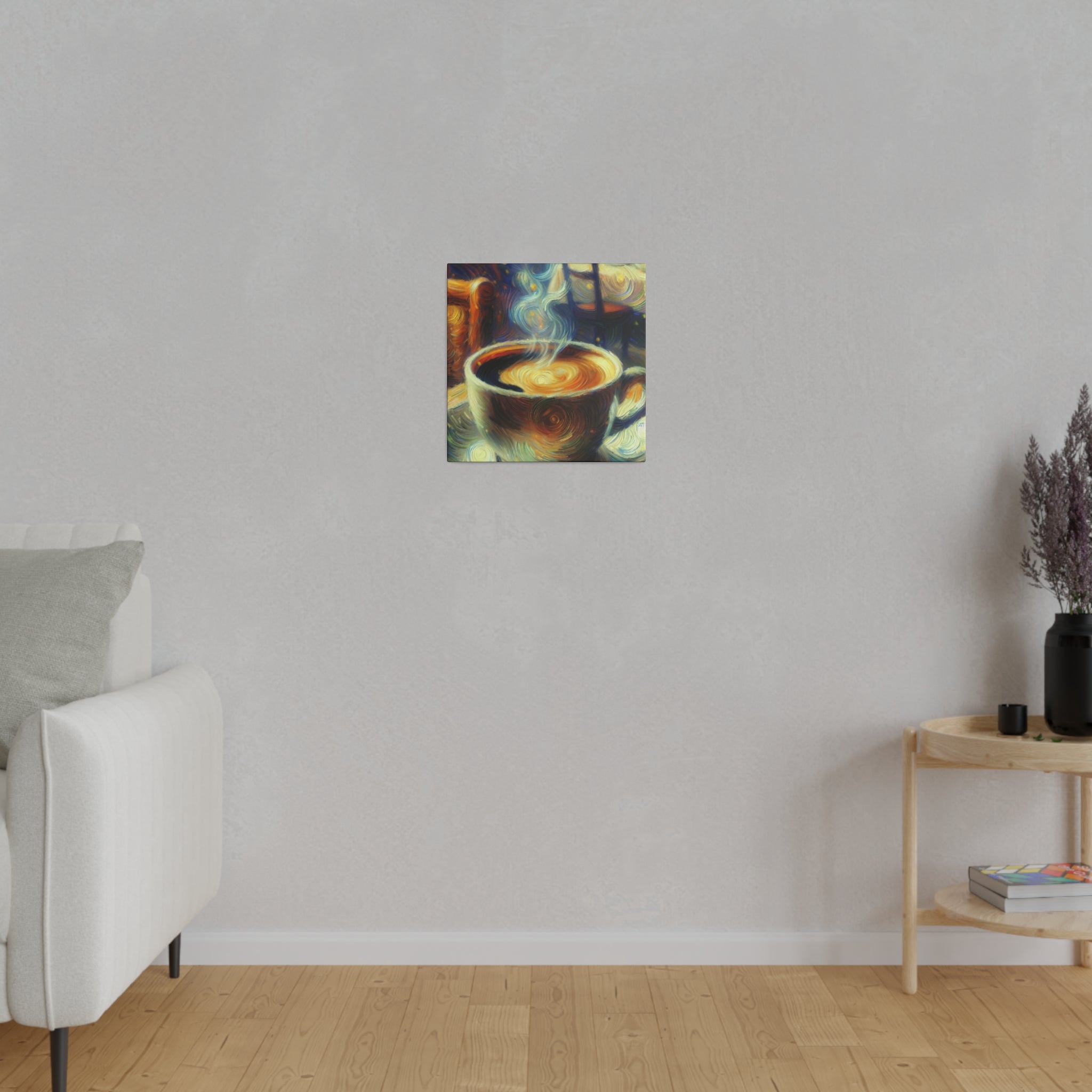 Whimsical Brew Visions Steaming Coffee Impressionist Artwork Coffee Painting Canvas