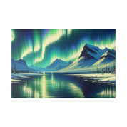 Aurora Frost Northern Lights Painting Canvas