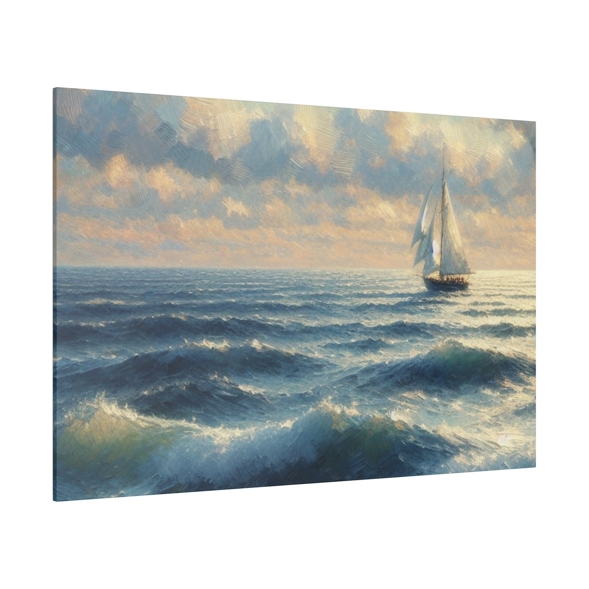 Sailboat Mirage Sailboat Painting Canvas