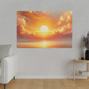 Dawn's Vibrant Embrace Impressionist Sunrise Painting Canvas