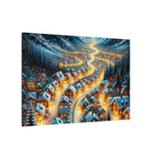 Christmas Eve Village Canvas