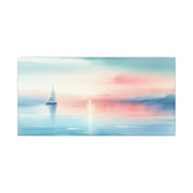 Blush Horizon Sailboat Canvas