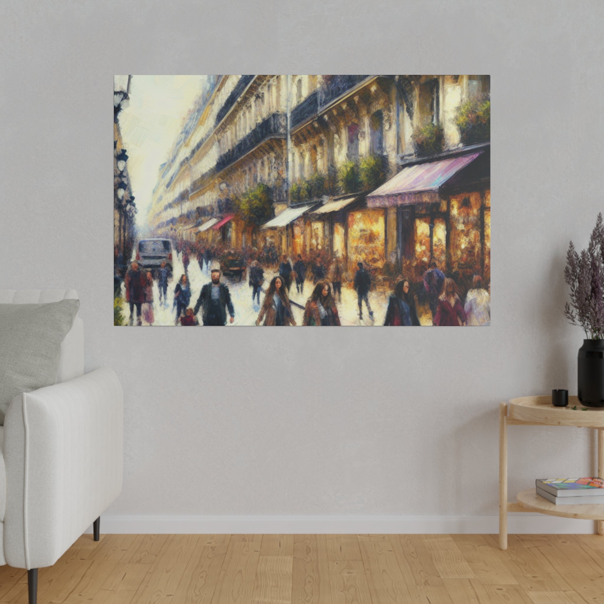 Parisian Brushstroke Symphony French Street Painting Canvas