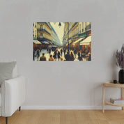 Parisian Concrete Elegance French Street Painting Canvas