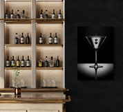 Black and White Martini Canvas