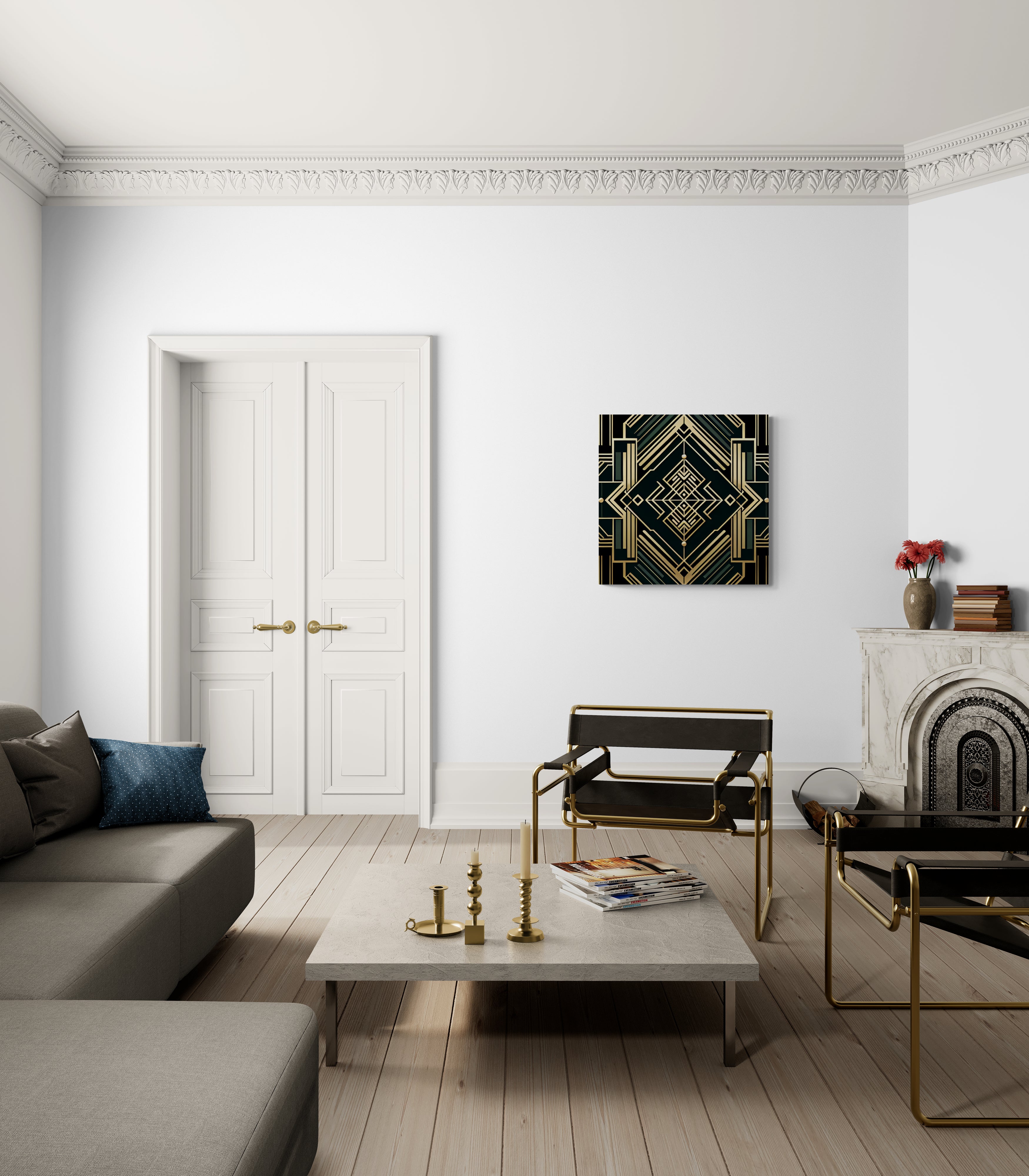 Deco Symmetry Canvas