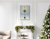 Snowy Christmas Lamp Canvas