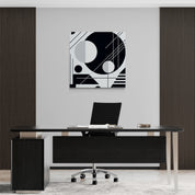 Abstract Mirage Black and White Canvas