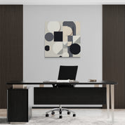 Clustered Forms Abstract Canvas