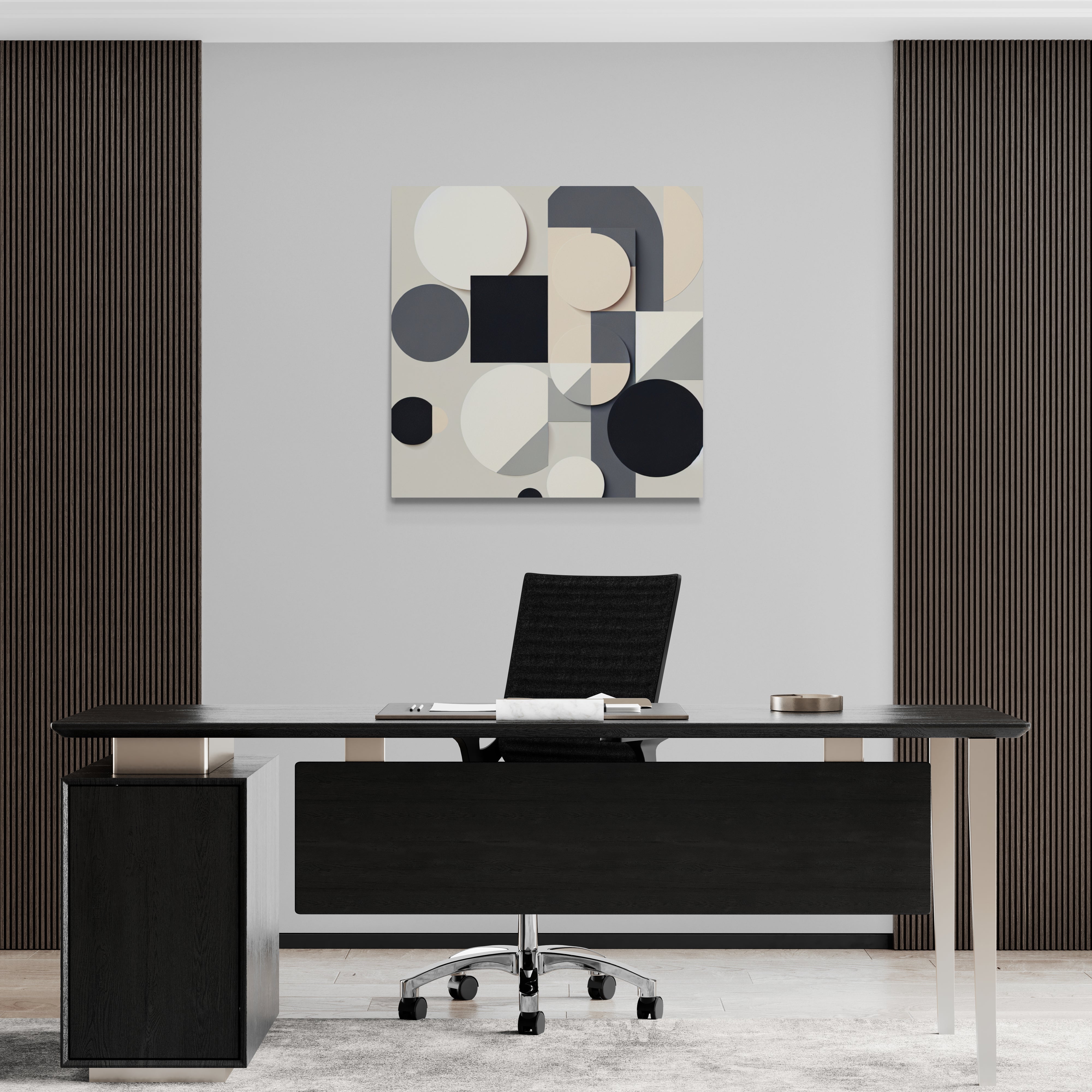 Clustered Forms Abstract Canvas
