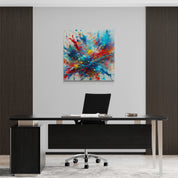 Rhythmic Colorburst Splatter Canvas