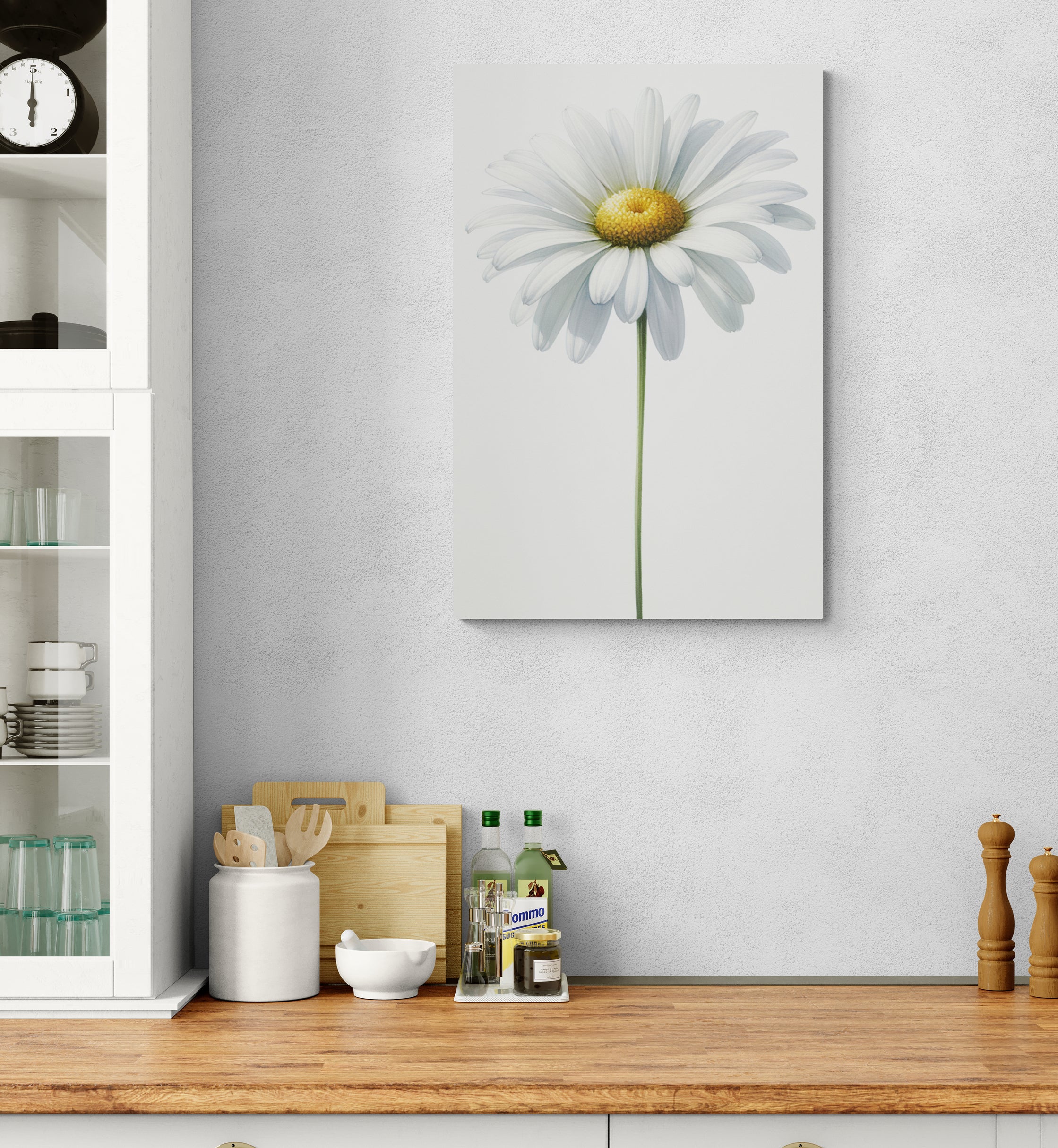 Minimalist Daisy Flower Canvas