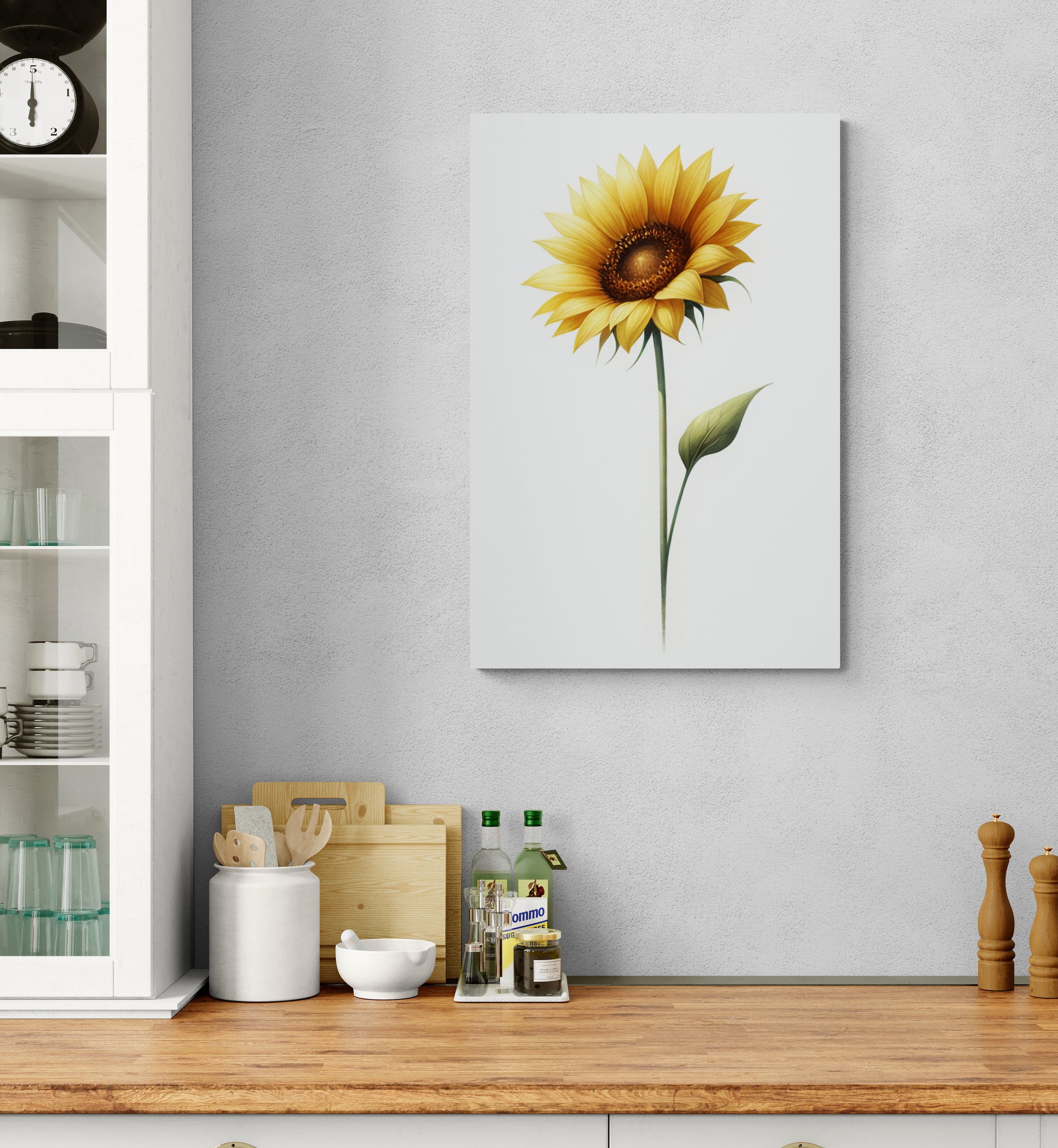 Minimalist Sunflower Canvas