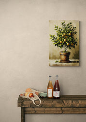 Rustic Cherry Tree In Pot Canvas